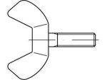 Wing screw DIN 316-A2 M 6x16 mm American mould