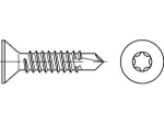 Drill screw DIN 7504-P TX-30 6.3x50 mm, galvanised Countersunk head
