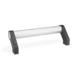 Tubular handle, inclined, front mounting GN 333-28-300-B-EL Tube anodised aluminium