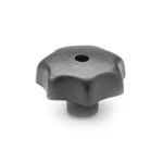 Star grip with threaded hole DIN 6336-GG-32-M6-D Cast iron GG