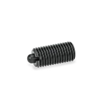 Spring-loaded thrust piece GN 616-M3-S Bolt steel, normal