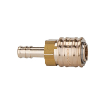 Quick-release coupling NW7.2 LW13, L 58 mm Brass, shut-off on both sides