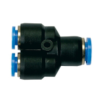 Y-connector reduced 1x SD12, 2x SD8 Plastic, blue series