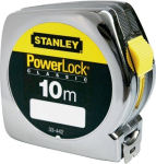 Taschenrollbandmaß mit Feststeller 25,0 mm x 10 m, Loch im Haken Stanley Powerlock 0-33-442