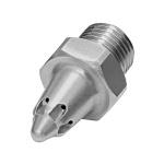 Noise-reduced round nozzle AG 1/2"- 27 UNS, L 35 mm Diagram 8, aluminium