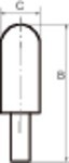 Silencer with plug-in nipple for hose 8 mm