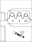 Crimp insert 2.5-4-6 mm², for Solarlok Gedore 8140-23