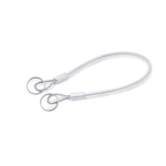 Holding rope with 2 key rings GN Transparent