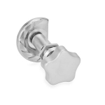 Stainless steel door lock GN 119-SG-A1-NI stepped, stainless steel star grip