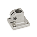 Foot clamp connector GN 162-B12-2-NI Matt polished stainless steel