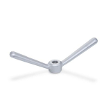 Clamping nut, double-armed GN 206.1-25-M12-NI stainless steel