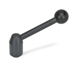 Clamping lever, adjustable, angled GN 212.3-21-M6-E