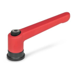 Klemhendel klemkracht versterkt GN 300.4-108-M12-RS IG, RAL 3000 rood