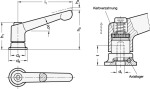 Klemmhebel spannkraftverstärkt GN 300.4-108-M12-SW IG, RAL 9005 schwarz