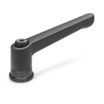 Clamping lever clamping force reinforced GN 300.4-108-M12-SW IG, RAL 9005 black