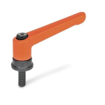 Klemhendel klemkracht versterkt GN 300.4-78-M8-21-OS AG, RAL 2004 oranje