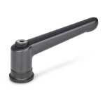 Clamping lever clamping force reinforced GN 300.4-92-M10-SZ AG, RAL 9011 SW glossy