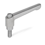 Clamping lever, adjustable GN 300.5-45-M5-40-AS stainless steel