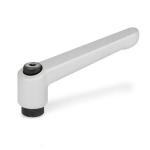 Klemmhebel verstellbar GN 300-92-M10-SR IG, RAL 9006 silber
