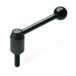 Clamping lever, safety version GN 312-24-M10-80-E AG, lever diagonal