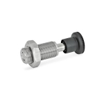 Federbolzen mit Kontermutter GN 313-8-AK-1-NI Edelstahl
