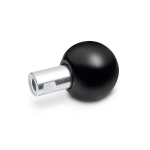 Ball knob rotary knob GN 319.2-25-M6-B with internal thread and spanner flat