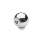 Ball knob DIN 319-AL-20-M5-C Aluminium, internal thread