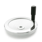 Disc handwheel with bore GN 321-160-B14-R without groove, with swivelling handle