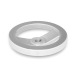 Aluminium handwiel met spaken GN 322-140-K16-A Gat met groef, zonder handgreep