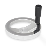 Aluminium handwiel met spaken GN 322-200-B20-R Boring zonder groef, draaigreep