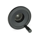 Schijfhandwiel voor positie-indicator GN 323.8-80-K10-R Boring met groef, handgreep draaibaar