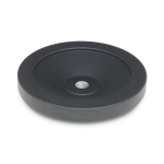 Disc handwheel with bore GN 323-140-B16-A without groove, black, without handle