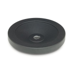 Disc handwheel with bore GN 323-140-K16-A with groove, black, without handle