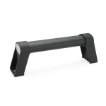 Oval tube handle GN 334.1-36-200-SW Tube black KU-coated