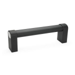 Oval tube handle GN 334-36-200-SW Aluminium black RAL 9005