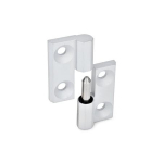Hinge, detachable, right GN 337-ZD-60-60-A-1-SR silver textured matt