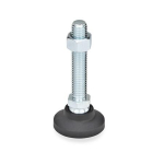 Articulated foot without rubber pad GN 343.4-40-M10-80-A Base PA black, AG