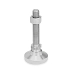 Gelenkfuß Edelstahl gleitfähig GN 343.6-60-M12-100-KS mit KU-Kappe POM, AG