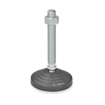 Gelede voet met moer, zonder rubberen pad GN 344.2-80-M16-148-B Elesa, gegalvaniseerd staal, ESD-KU antistatisch