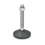 Gelede voet met moer, zonder rubberen pad GN 344.5-80-M12-68-B Elesa, roestvrij staal