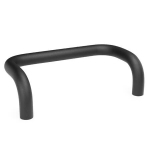 Angled bow handle GN 426.1-AL-28-250-SW Aluminium black RAL 9005