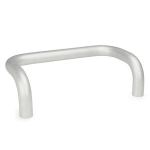 Angled bow handle GN 426.1-AL-28-500-BL Polished aluminium