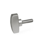 Wing screw GN 433-NI-26-M6-16-MT Stainless steel matt blasted