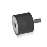 Rubberen buffer GN 451-10-10-M4-ES-55 Roestvrijstalen binnendraad Schroef