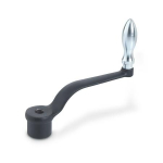 Crank handle cranked DIN 468-100-B10-D Bore, handle rotatable
