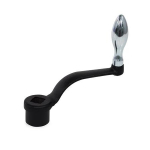 Crank handle cranked DIN 468-125-V14-F Square, fixed handle