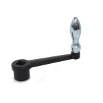 Hand crank straight DIN 469-80-V12-D Square, swivelling handle