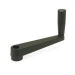 Zinc die-cast hand crank GN 471.1-50-B8 Drill hole, black