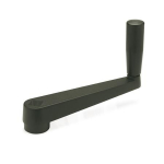Handzwengel van gegoten zink GN 471.1-50-V8 Vierkant, zwart