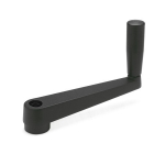 Hand crank with hole GN 471-160-B17 Aluminium, black